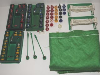 Vintage Subbuteo Football Teams Players,  Goals,  Goal Keepers & Football Pitch Ma