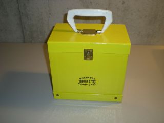 Vintage 45 Rpm Storage Record Box Carrying Carry Case Nr.