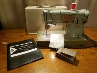Vintage Singer Style - O - Matic Sewing Machine 328k - Heavy Duty All Metal W/ Case