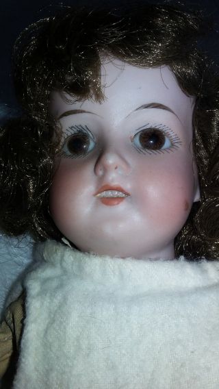 ANTIQUE ARMAND MARSEILLE GERMAN Doll Leather body TEETH BISQUE HEAD 370 germany 2