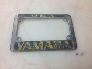 Vintage Yamaha Motorcycle License Plate Frame
