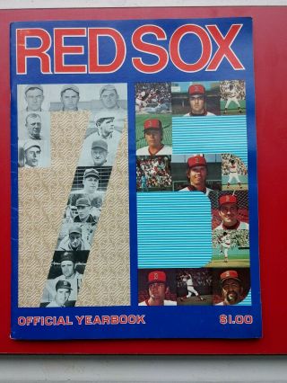 Vtg 1975 Boston Red Sox Official Yearbook◾conigliaro Yaz Tiant Fisk Lee Evans