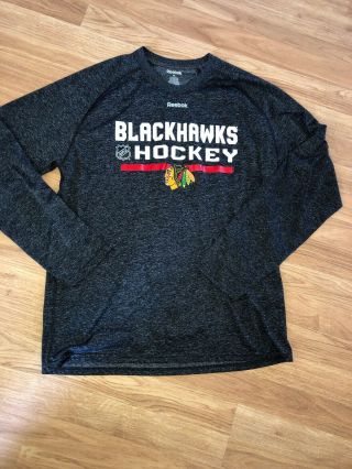 Reebok Chicago Blackhawks Men’s Sz Xl Long Sleeve Shirt Euc