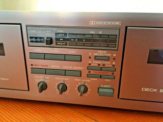 Vintage Yamaha K - 65 Natural Sound Stereo Double Cassette Deck Dolby with Remote 3