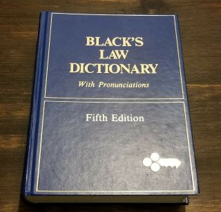 Black’s Law Dictionary 5th Fifth Edition Vintage Legal Guide W/ Pronunciations