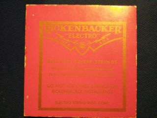 Vintage Rickenbacker " Electro " Electric Guitar Strings No 483 Spanish Guitar