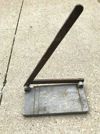 Vintage Tile Cutter; Cutting Space Up To 7 "