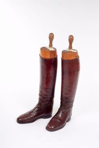 Vintage - " Peal & Co.  Ltd " Leather Riding Boots With Boot Trees