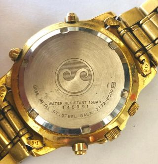 Seiko Quartz Alarm Chronograph Sports 150 Divers Watch 7T32 - 6C09 Gold/Blue 3