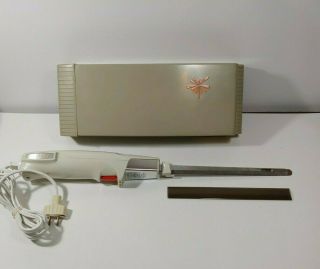 Vintage Sears Electric Carving Knife,  Rocket Design W Wall Mount Case 490.  47780