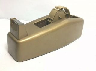 Vintage Metal Scotch Tape Dispenser Heavy Duty Industrial Model C - 23 Golden 3/4