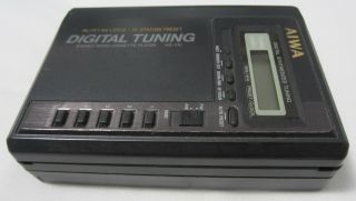 Vintage Aiwa HS - TS1 Portable Digital Tuning AM/FM Cassette Tape Player - Black 2