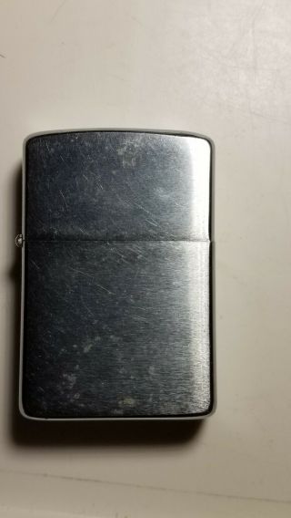 Vintage 1968 Zippo Lighter.  Brushed Chrome 16 Smokestack Holes Pat 2517191 Gd