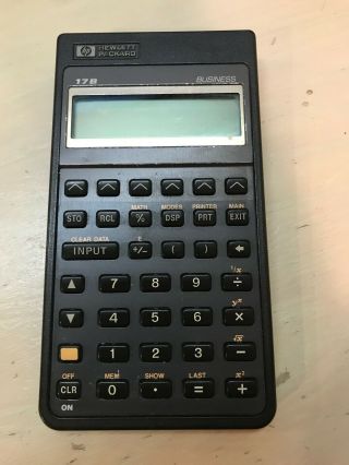 Hewlett Packard Hp Vintage 17b Business Calculator