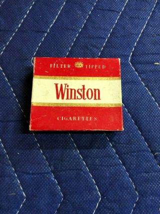 Vintage Winston Cigarette Lighter With Box Crown Designs