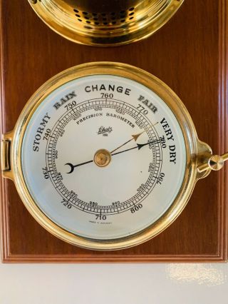 West German Schatz Royal Mariner Brass Ships Clock and Barometer (ships Bell) 3