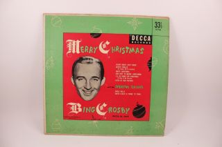 Vintage Bing Crosby Merry Christmas 33 1/3 Rpm Vinyl Record Andrew Sisters Too