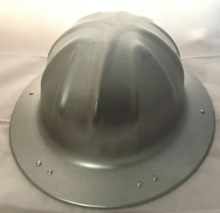 B.  F.  Mcdonald Co.  Vintage Aluminum Hard Hat With Webbing And Sweat Band