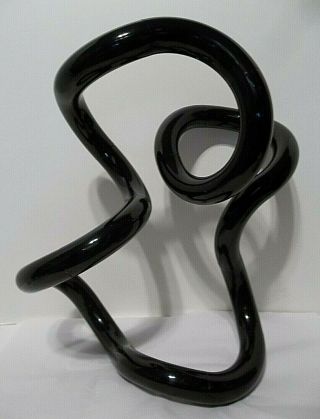 Rare Nos Large Vintage 1982 Modern Black Tangle Sculpture Toy Museum Zawitz 3074