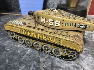 Vintage Tin Litho - Japan Battery Operated Army Tank