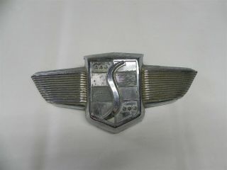 1949 Studebaker Champion Vintage Chrome Hood Emblem Stude X0 - 519