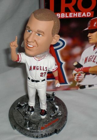Angels Mike Trout Bobblehead “youngest To Hit For The Cycle” Bobble Head