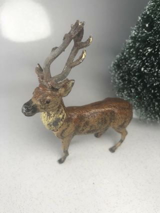 Vintage Putz? Lead Metal Reindeer Deer Stag Figurine Germany Christmas
