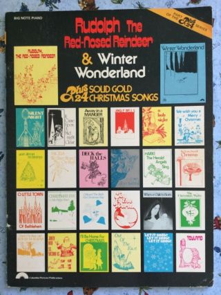 Rudolph The Red - Nosed Reindeer &winter Wonderland Vtg Christmas Piano Music Book