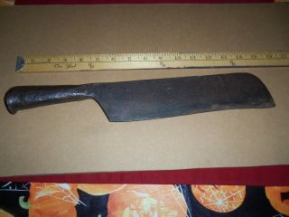 Antique Machete Cleaver Knife Sugar Cane Cutting Tool Very Sharp Look