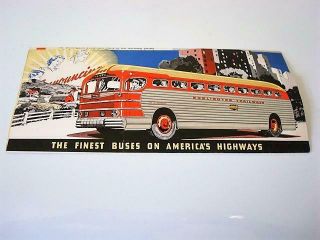 Vintage Burlington Trailways Dieseliner Bus Advertising Brochure Folder