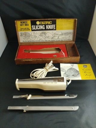 General Electric Vintage Electric Slicing Knife Ek1 In Case