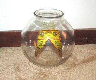 Antique Columbus Model A Gumball Machine Glass Globe Replacement