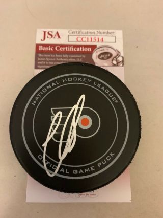 Claude Giroux Signed Philadelphia Flyers Official Game Puck Autographed Jsa