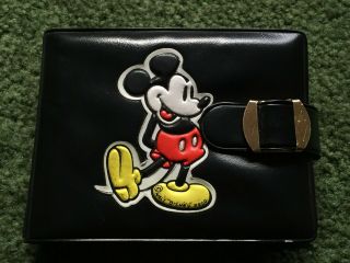 Vintage Walt Disney Productions Wdp Mickey Mouse Vinyl Wallet