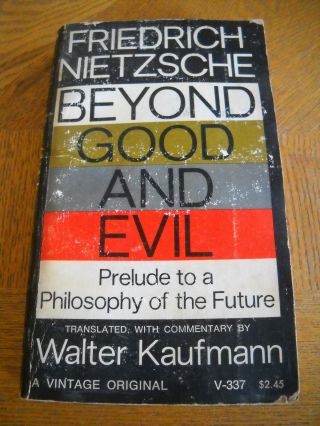 A Vintage Beyond Good And Evil Friedrich Nietzsche 1966