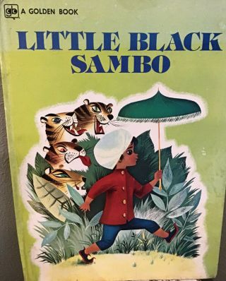 A Golden Book: Little Black Sambo Helen Bannerman Large Big Book 1976 2nd Print