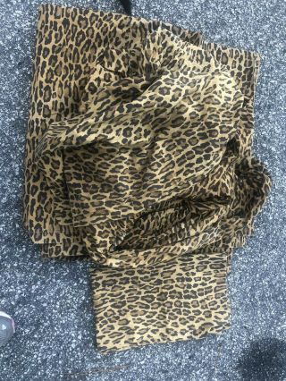 Vintage Ralph Lauren Aragon Leopard Full Sheet Set & Pillowcases Usa