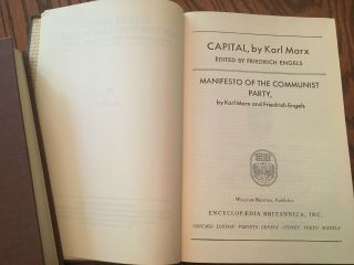 VTG 1952 Karl Marx:Capital & Communist Party Manifesto : hardback,  Britannica 3