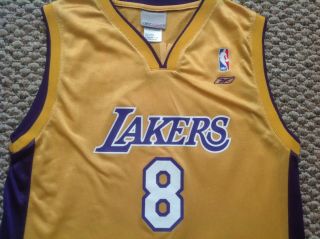 Vintage Kobe Bryant 8 Reebok Los Angeles Lakers Jersey Youth Large 2