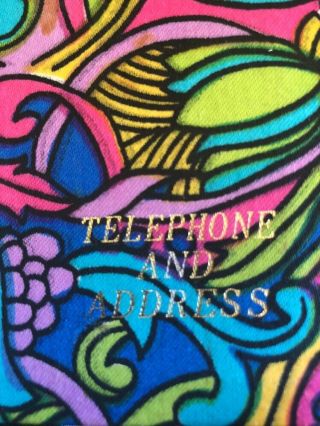Vintage Telephone & Address Book Retro Hippie Mod Groovy Flowers 3