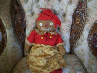 Wonderful Vintage Georgene Raggedy Ann Beloved Belindy Cloth Rag Doll