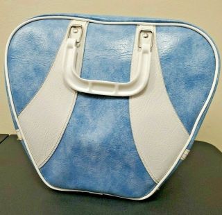 Vintage Bowling Ball Bag Blue And White One Extra And