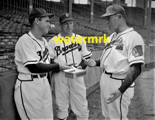 1947 Tommie Holmes Boston Braves Nl W/ Stars 8x10 Photo &