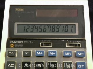 Vintage Casio DS - 2B High Power Solar Cell 12 Digit Desk Calculator Great 2