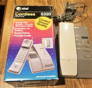Vintage At&t 5320 Cordless Home Telephone Att 90s With Box