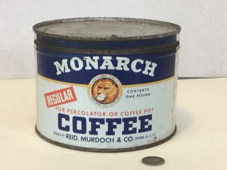 Vintage Monarch Coffee Tin