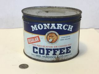 Vintage Monarch Coffee Tin 3