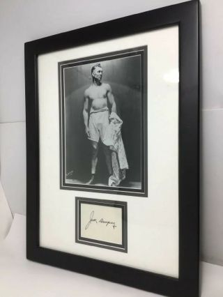 Jack Dempsey Boxing Champion Boxer Signed Autograph W/ Photo Framed Display