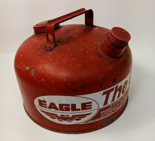 Vintage Eagle The Gasser Model M 2 1/2 Gallon Galvanized Gas Can