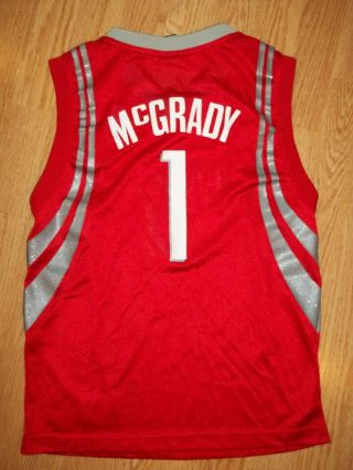 Youth Size Medium (10 - 12) Reebok Houston Rockets Tracy Mcgrady 1 Nba Jersey